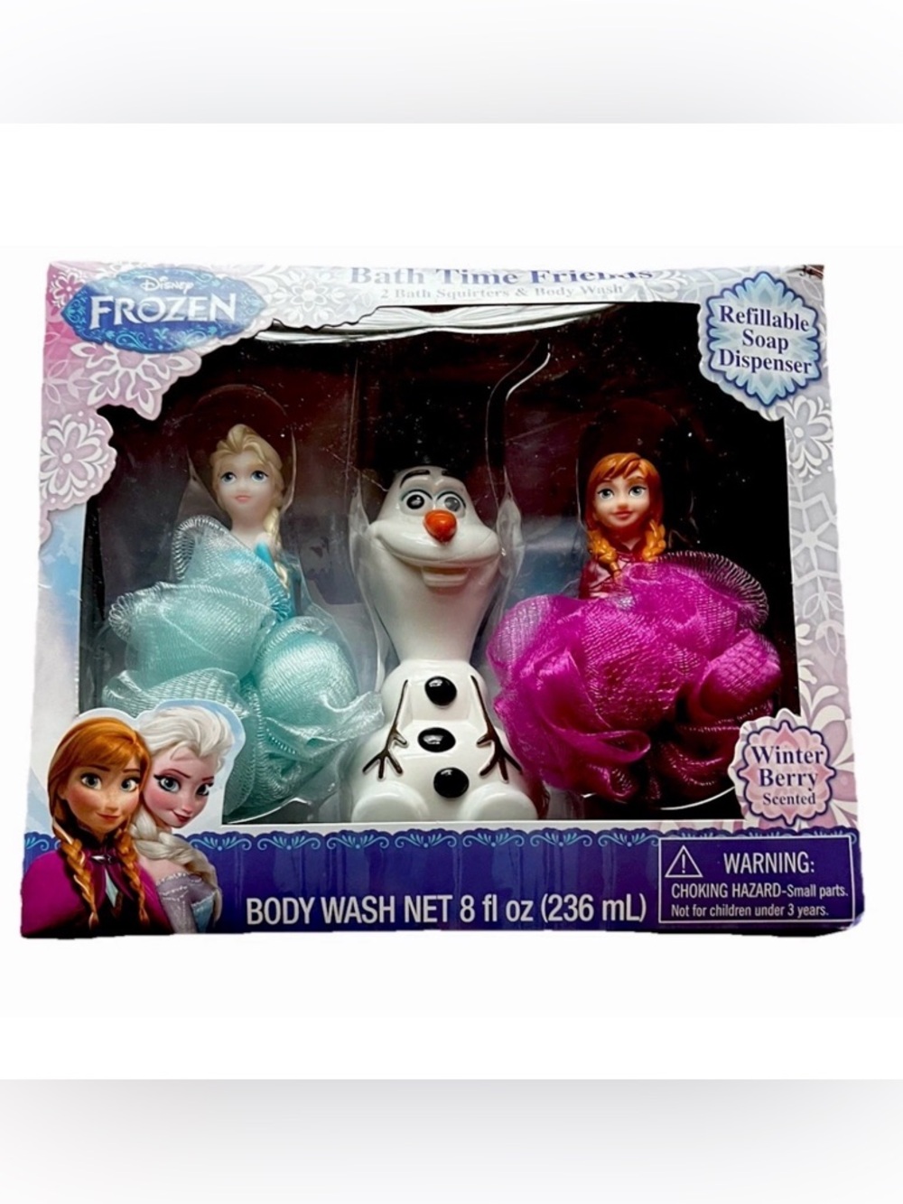 Disney Frozen Bath Time Friends Set Elsa Anna Olaf Body Wash Kids Toy